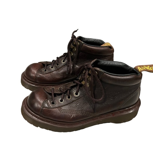 Vintage Men’s Dr. Martens  8287 Brown Leather High Top Lace Up Chunky Boots - Picture 5 of 13